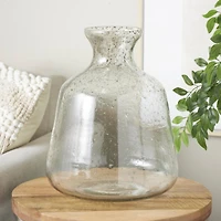 16.5" Clear Speckled Glass Vase