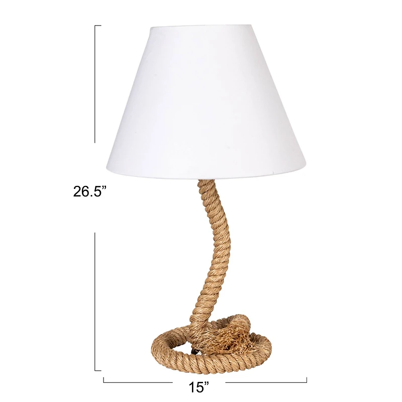 Hello Honey® 26.5" Brown Rope Table Lamp