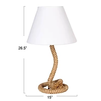 Hello Honey® 26.5" Brown Rope Table Lamp