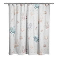 Multi Shell Coral Shower Curtain