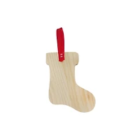 5" Stocking DIY Pinewood Ornament by Make Market®
