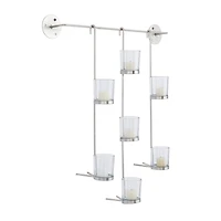 CosmoLiving by Cosmopolitan 27" Silver Contemporary Wall Sconce