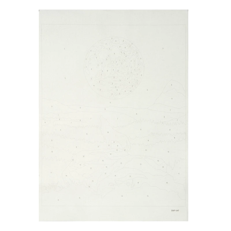 8" x 10" Howling Wolf Paint-by-Number Kit with Wood Display Hanger by Artist's Loft®