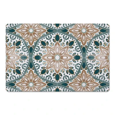 Faded Medallion Pattern Floor Mat