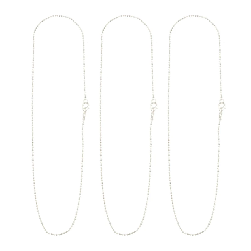 Silver Ball Bead Necklace Set by Bead Landing™