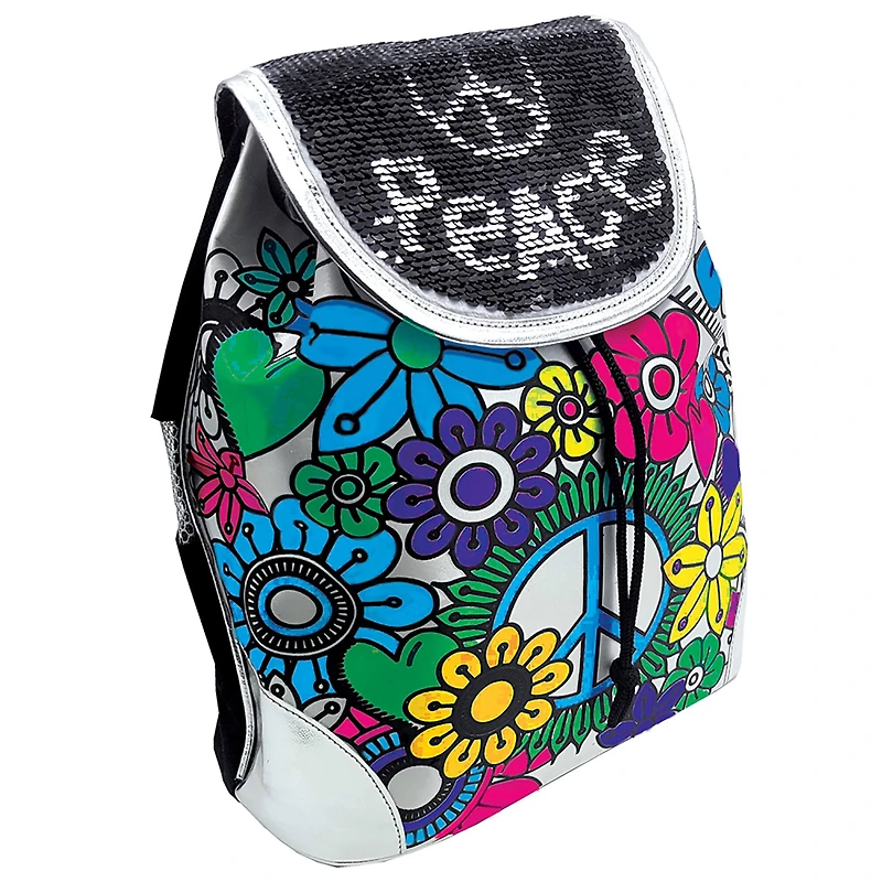 Amav Toys Fashion Time Reversible Sequins Backpack Activity Kit