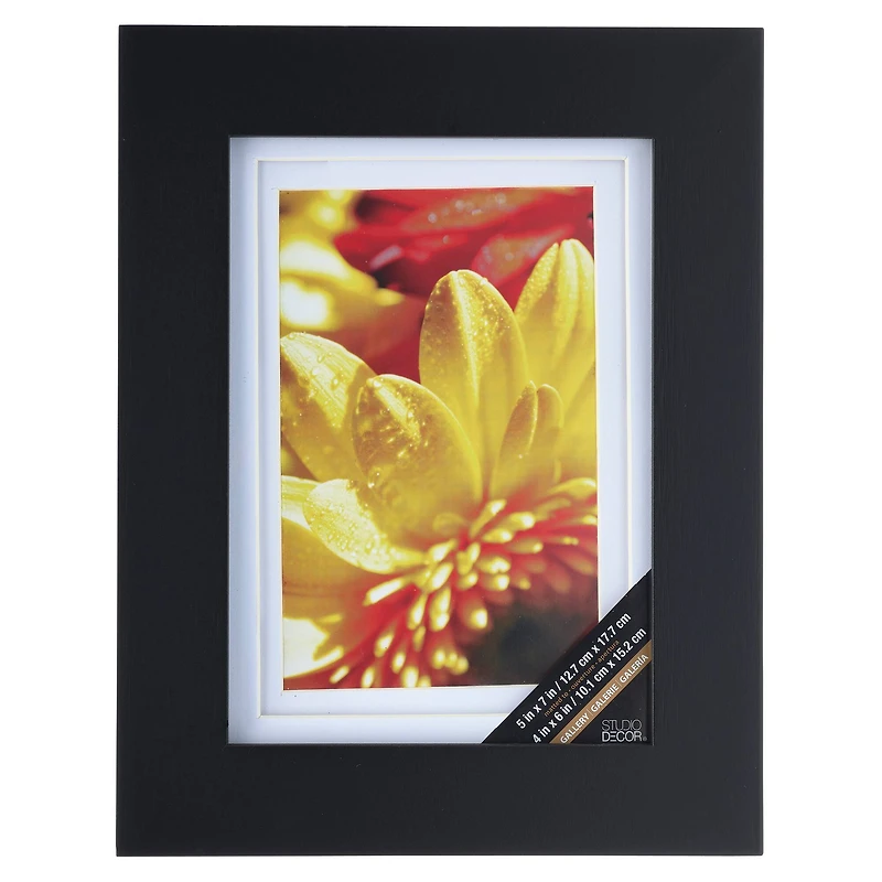 8 Pack: Black 4" x 6" Gallery Frame with Double Mat by Studio Décor®