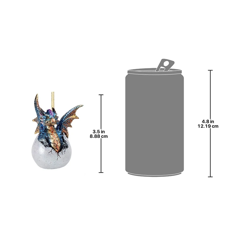 Design Toscano Hard Boiled Dragon Hatchling Ornaments, 3ct.