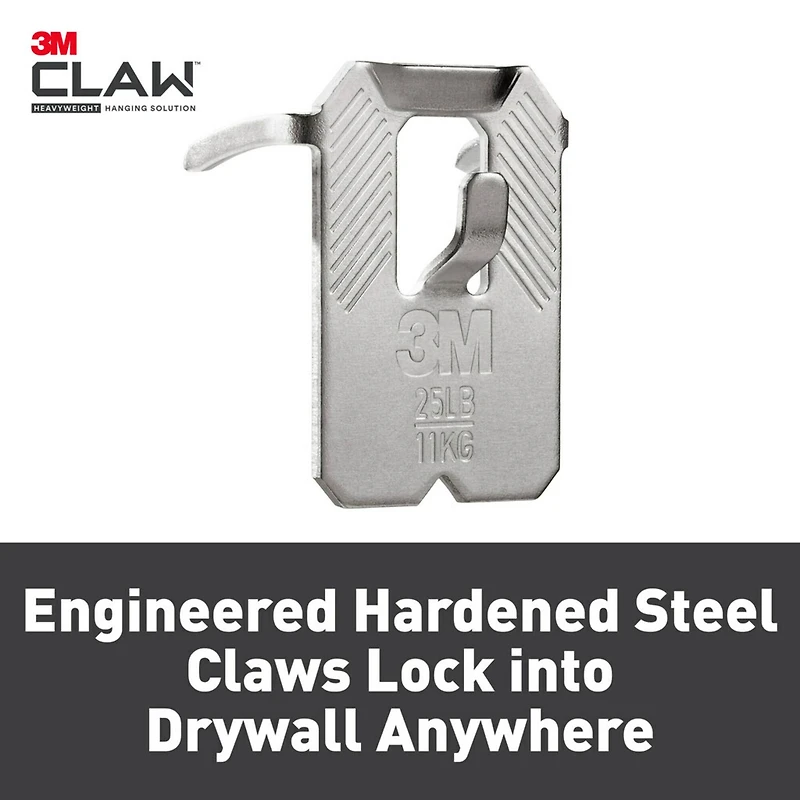 3M CLAW™ 25lb. Drywall Picture Hangers, 4ct.