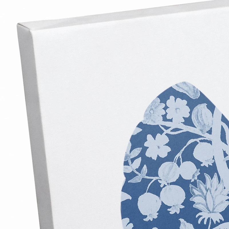 Floral Blue Turkey Canvas Wall Art