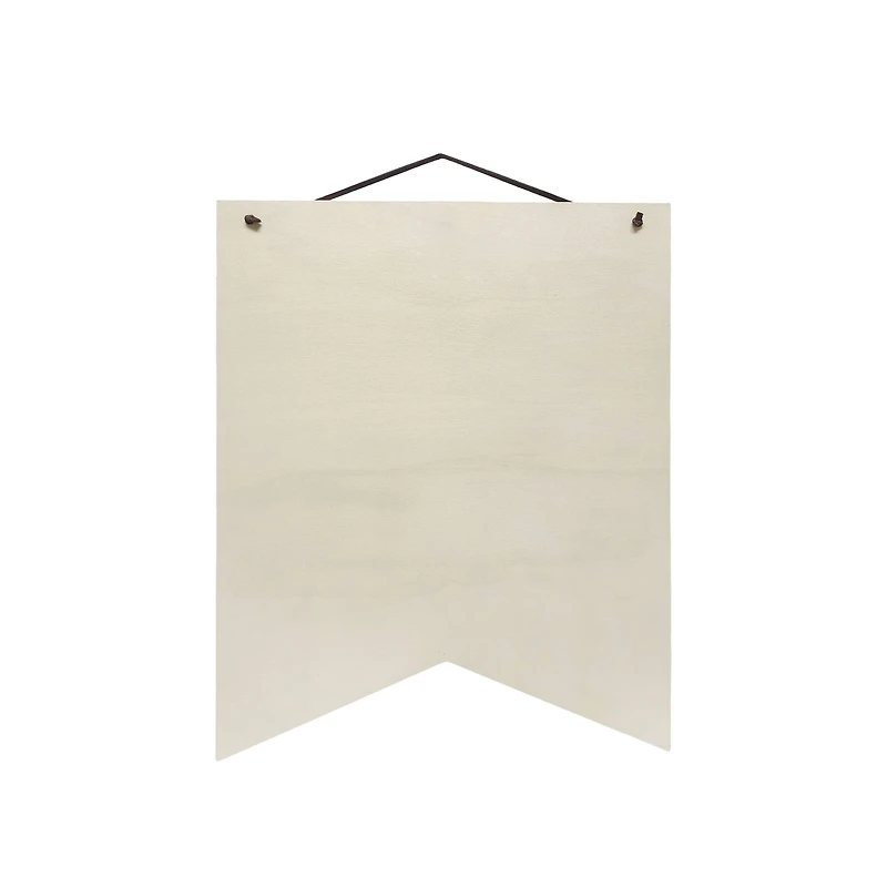 14.75" Unfinished Wood Ribbon Plaque by Make Market®