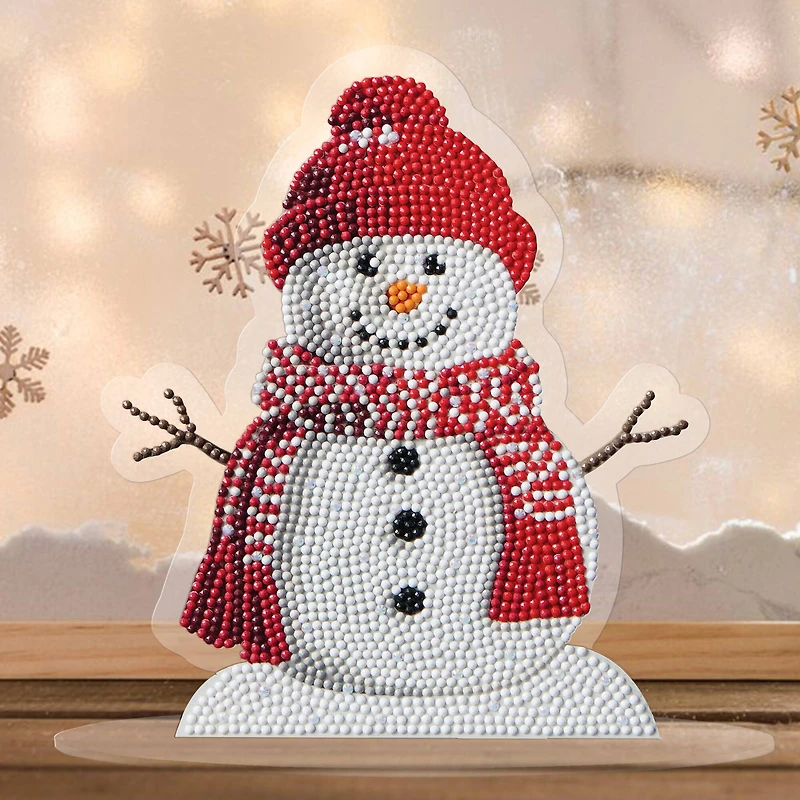 8" x 7.75" Snowman Diamond Art Table Topper Kit by Make Market®