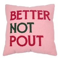 16" Pink Better Not Pout Throw Pillow by Ashland®