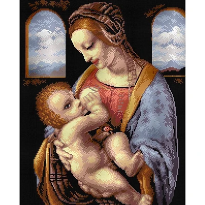 Orchidea Gobelin Leonardo Da Vinci - Madonna Litta Halfstitch Canvas