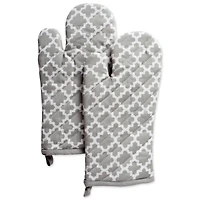 DII® Gray Lattice Oven Mitt Set, 2ct.