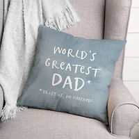 World’s Greatest Dad Throw Pillow