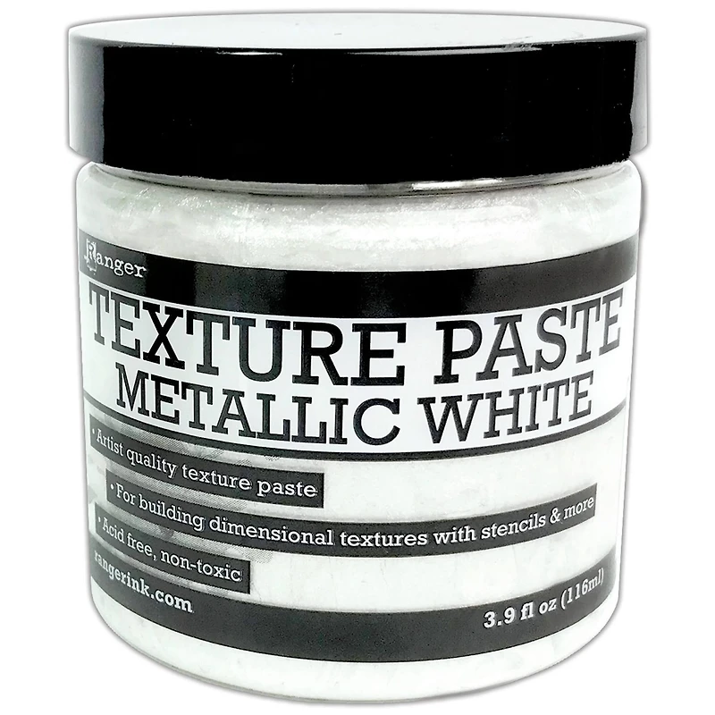 Ranger Metallic White Texture Paste