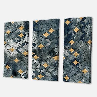 Designart - Geometry Intersecting Circles WIth Golden Stars