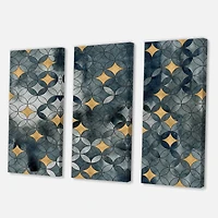 Designart - Geometry Intersecting Circles WIth Golden Stars