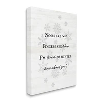 Stupell Industries Tired Of Winter Funny Poem Canvas Wall Art