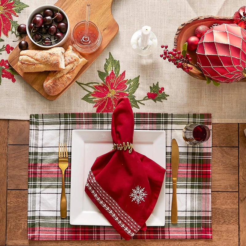 DII® Nordic Snowflake Embroidered Napkin Set, 4ct.