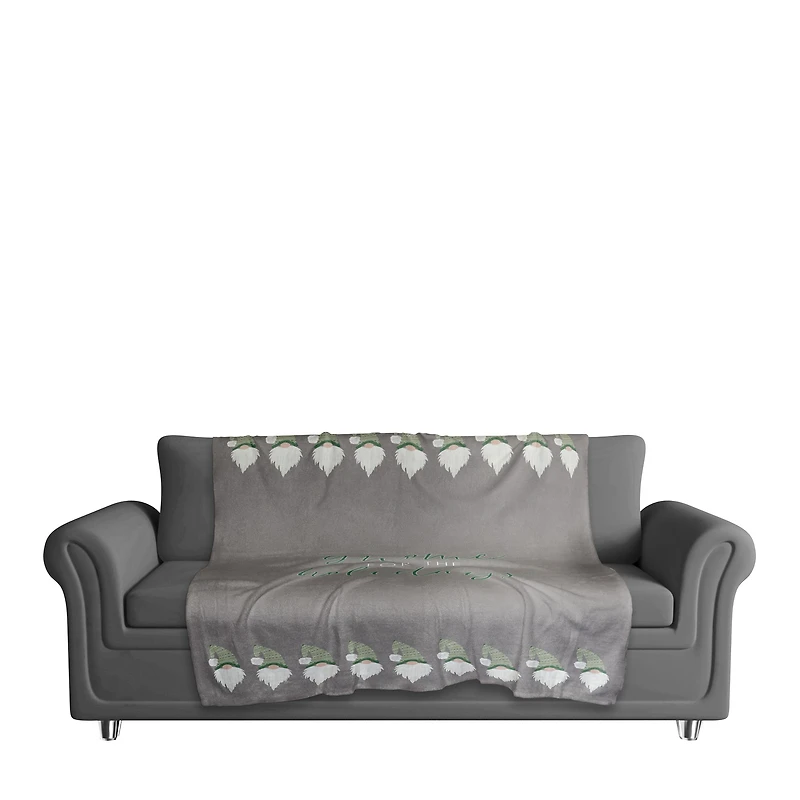 Gnome For Holidays 50x60 Sherpa Fleece Blanket