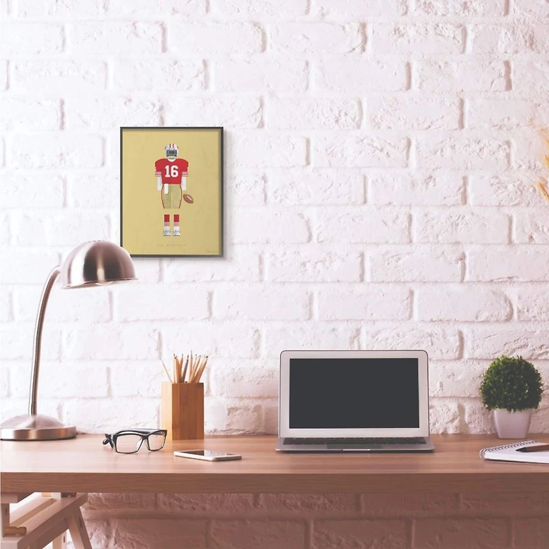 Stupell Industries Joe Montana Fashion Design Black Framed Wall Art