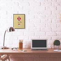 Stupell Industries Joe Montana Fashion Design Black Framed Wall Art