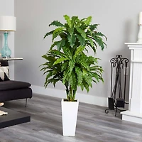 4ft. Marginatum in White Tower Vase