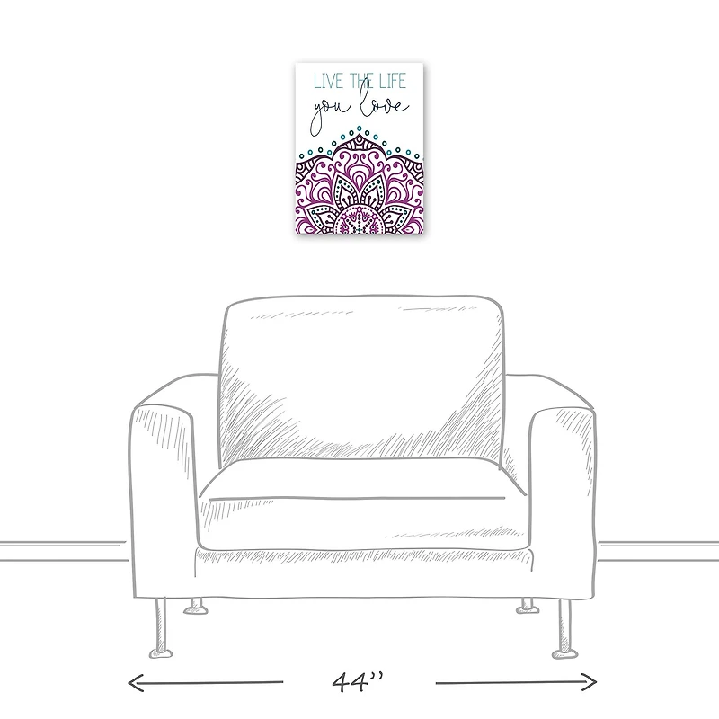 Live The Life You Love 12" x 16" Canvas Wall Art