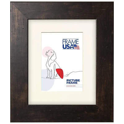 Frame USA Café Wide Espresso Single Image Picture Frame with Mat