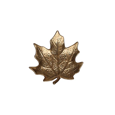 7.5" Gold Maple Leaf Trinket Tray by Ashland®