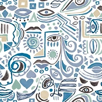 RoomMates Mod Faces Peel & Stick Wallpaper