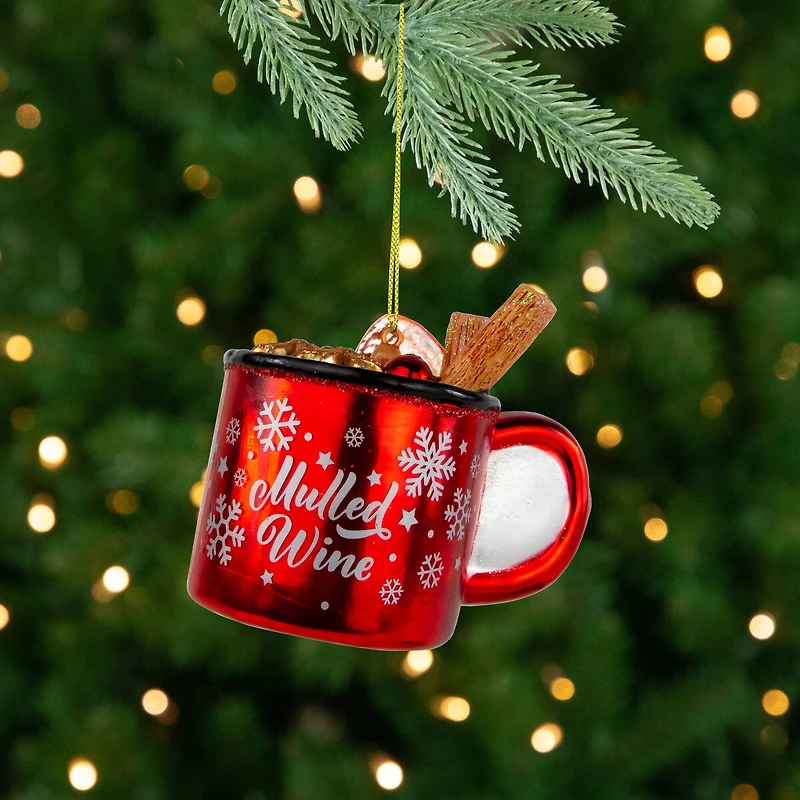 4" Mulled Wine Glass Christmas Ornament