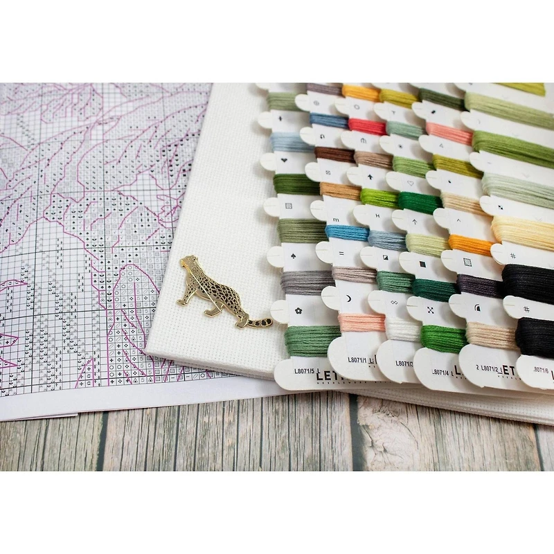 LetiStitch Jungle Time Counted Cross Stitch Kit