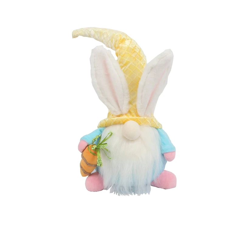 18.5" Pastel Easter Gnome with Bunny Ears Decorative Figure