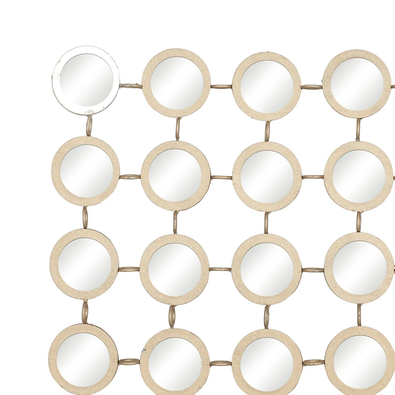 Gold Glam Metal Wall Mirror, 40" x 40"