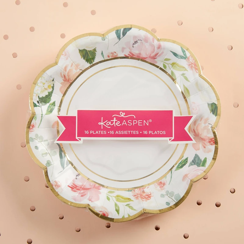 Kate Aspen® 7" Brunch Floral Paper Plates, 32ct.