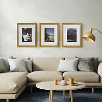 3 Pack Gallery™ Gold Frame with Mat by Studio Décor