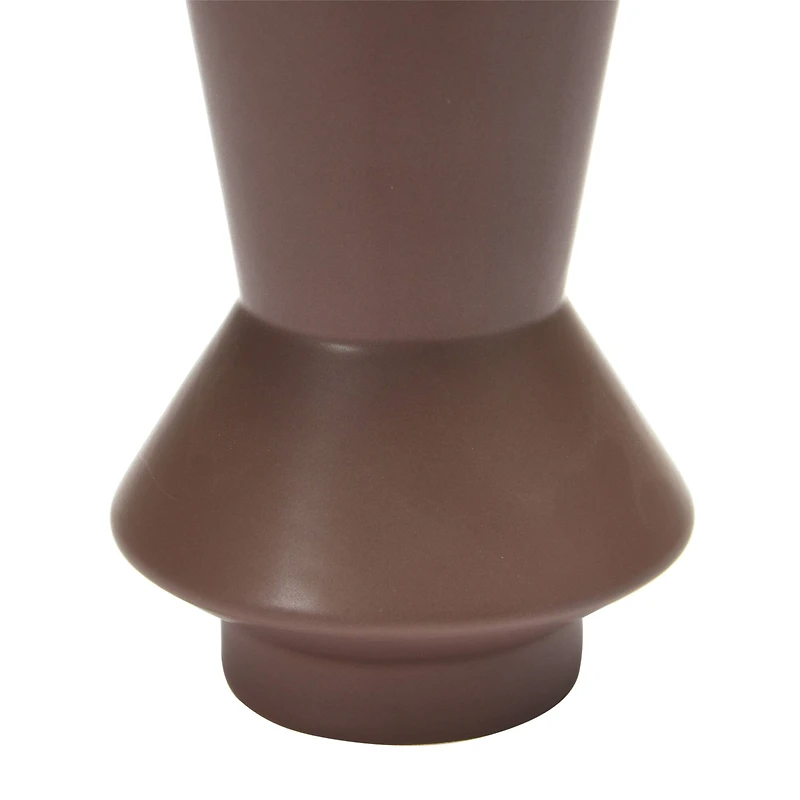 Hello Honey® 8" Eggplant Hourglass Shaped Stoneware Vase