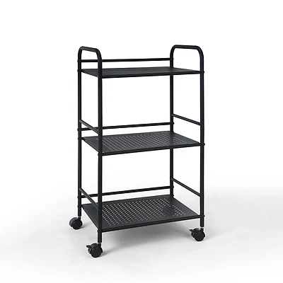 SunnyPoint -Tier Metal Rolling Utility Cart