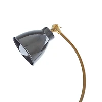 Black Metal Traditional Desk Lamp, 19" x 7" x 12"