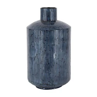 Blue Shell Contemporary Vase, 18" x 10" x 10"