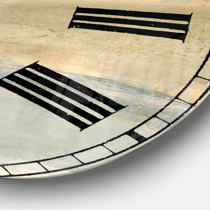 Designart 'Coming On Farmhouse Landscape Traditional Wall Clock