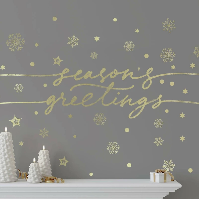 RoomMates Season's Greetings Peel and Stick Wall Decals