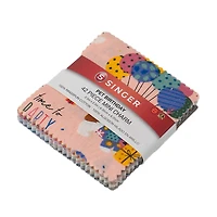 SINGER Pet Birthday Print Ringspun Cotton Fabric Bundle