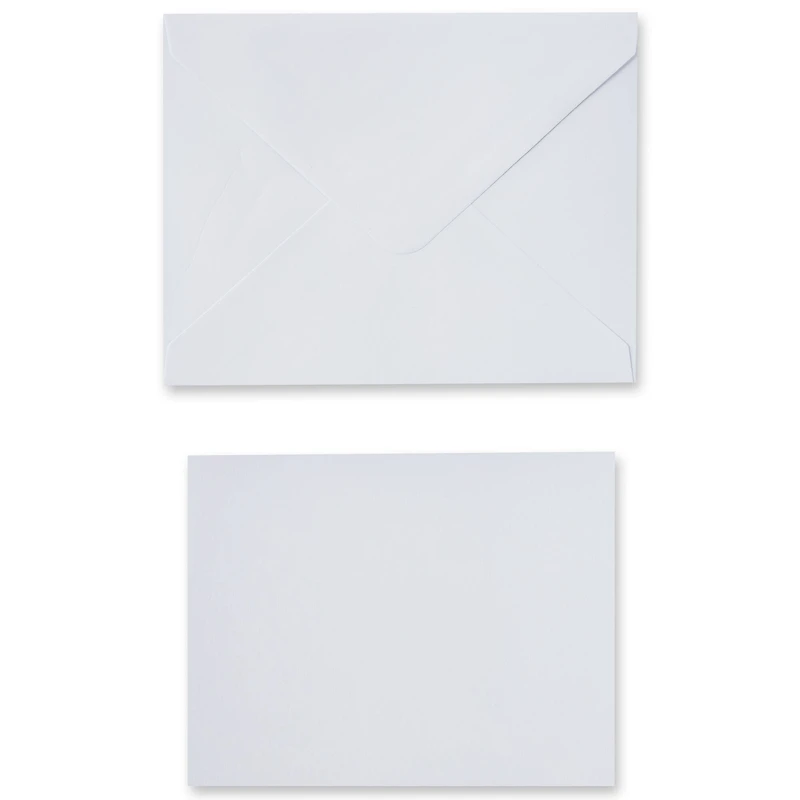 12 Packs: 50 ct. (600 total) 4.25" x 5.5" White Flat Cards & Envelopes by Recollections™