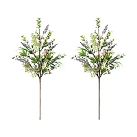 Glitzhome® 28" Easter Eggs & Lavender Picks Set