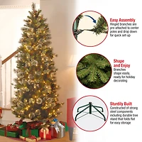 7.5ft. Pre-Lit Wintry Pine® Artificial Christmas Tree, Clear Lights