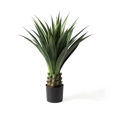 Glitzhome® 3.25ft. Potted Faux Agave Plant